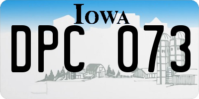 IA license plate DPC073