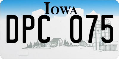 IA license plate DPC075