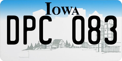 IA license plate DPC083