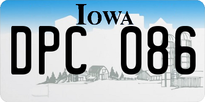 IA license plate DPC086
