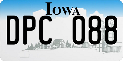 IA license plate DPC088