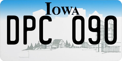 IA license plate DPC090