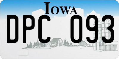 IA license plate DPC093