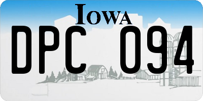 IA license plate DPC094