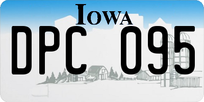 IA license plate DPC095