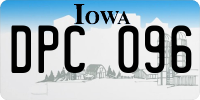 IA license plate DPC096