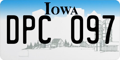 IA license plate DPC097