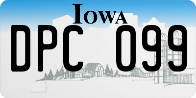 IA license plate DPC099