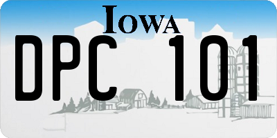 IA license plate DPC101
