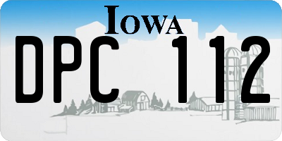 IA license plate DPC112