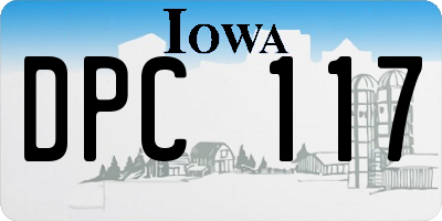 IA license plate DPC117
