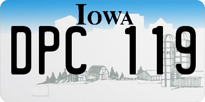 IA license plate DPC119
