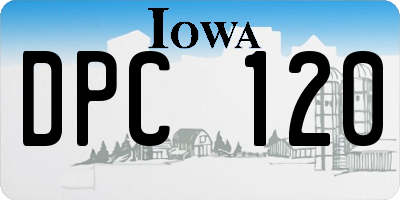 IA license plate DPC120