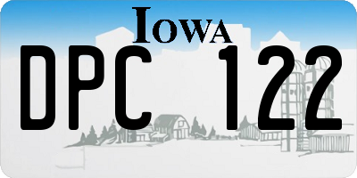 IA license plate DPC122