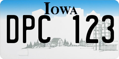 IA license plate DPC123