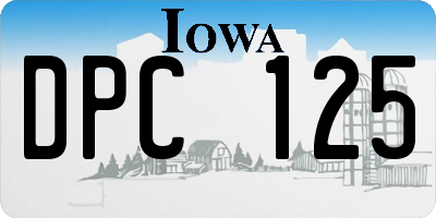 IA license plate DPC125