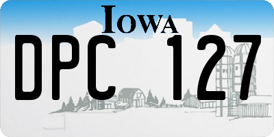 IA license plate DPC127