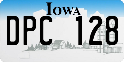 IA license plate DPC128
