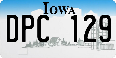 IA license plate DPC129