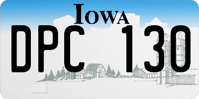 IA license plate DPC130