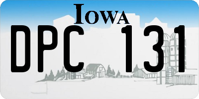 IA license plate DPC131