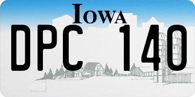 IA license plate DPC140