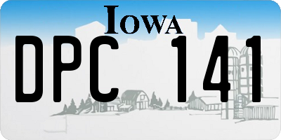 IA license plate DPC141