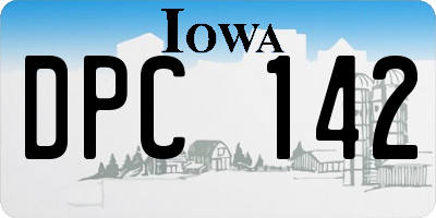 IA license plate DPC142