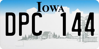 IA license plate DPC144