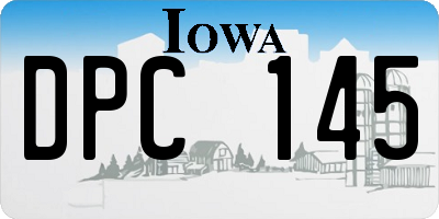IA license plate DPC145