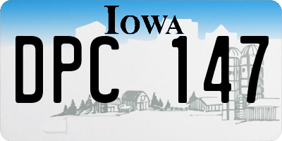 IA license plate DPC147