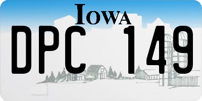 IA license plate DPC149