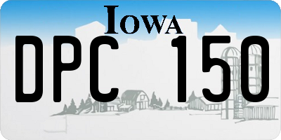 IA license plate DPC150