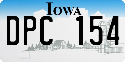 IA license plate DPC154