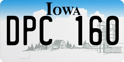 IA license plate DPC160