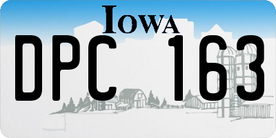 IA license plate DPC163