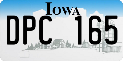 IA license plate DPC165