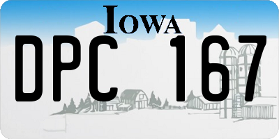 IA license plate DPC167