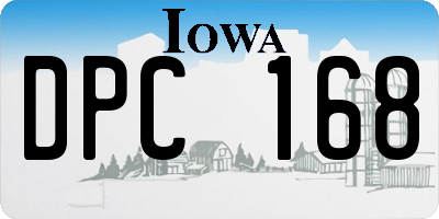 IA license plate DPC168