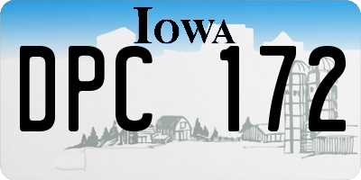 IA license plate DPC172
