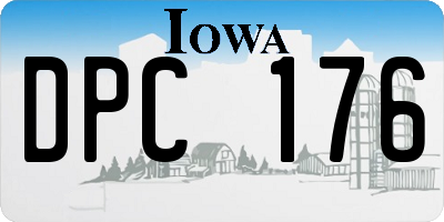 IA license plate DPC176