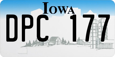 IA license plate DPC177