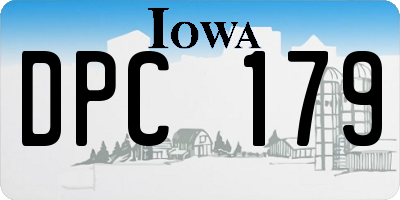 IA license plate DPC179