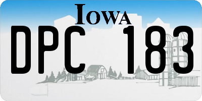 IA license plate DPC183