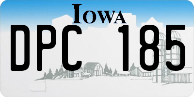 IA license plate DPC185