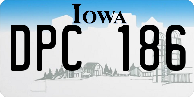 IA license plate DPC186