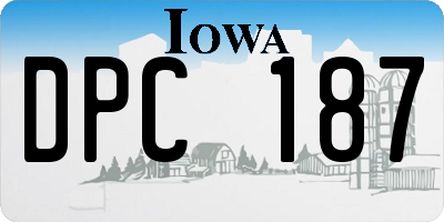IA license plate DPC187