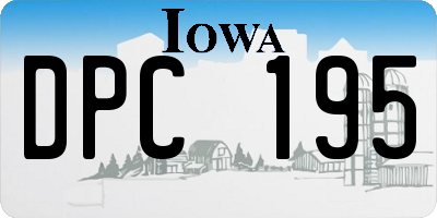 IA license plate DPC195