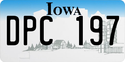 IA license plate DPC197