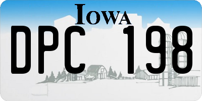 IA license plate DPC198